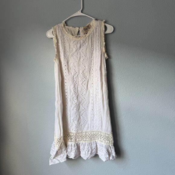 Sea New York Linen Lace Mini Dress Size 2 - Picture 1 of 8